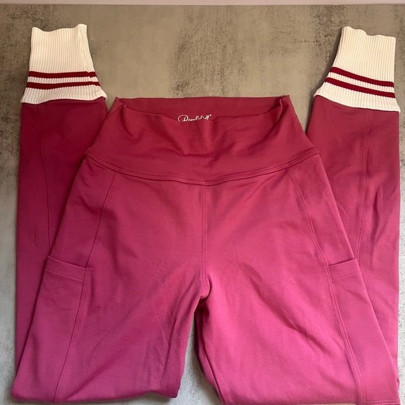 Bombshell sportsware mauve small white ankle sock leggings - Picture 4 of 5